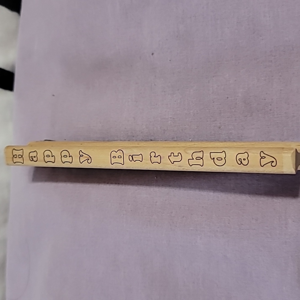 Narrow Happy Birthday Phrase Wooden Rubber Stamp